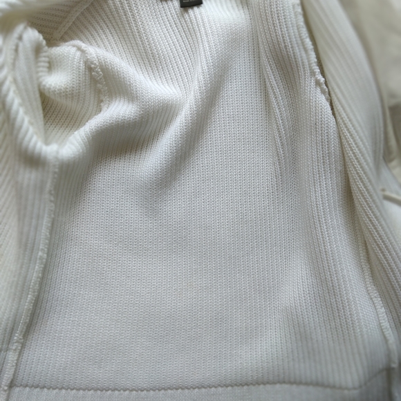 Ralph Lauren Black Label Leather Trimmed Knit Cardigan Size S - Picture 12 of 14